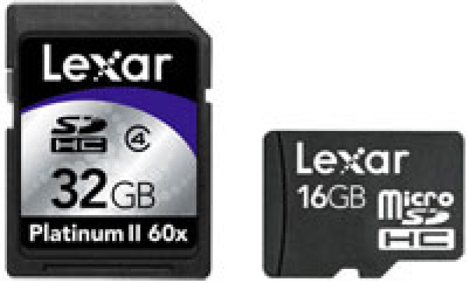  Lexar 32 GB Platinum II SDHC i 16 GB microSDHC