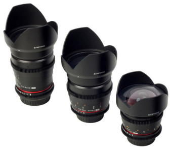 Samyang 14mm, 24mm, 35mm VDSLR