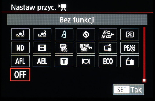 Możliwości personalizacji przycisków funkcyjnych w aparacie Canon PowerShot G5 X