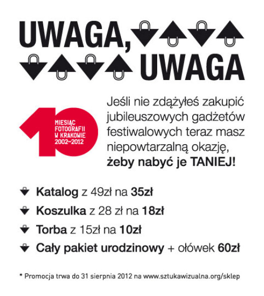 Promocja na gadżety Miesiąca Fotografii w Krakowie