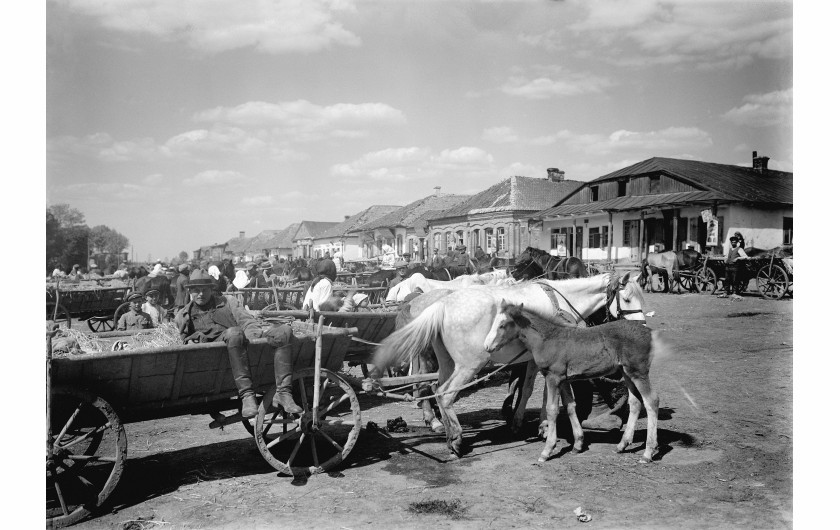 Rynek w Ołyce w województwie wołyńskim, 1925. Fot. Henryk Poddębski – NAC.