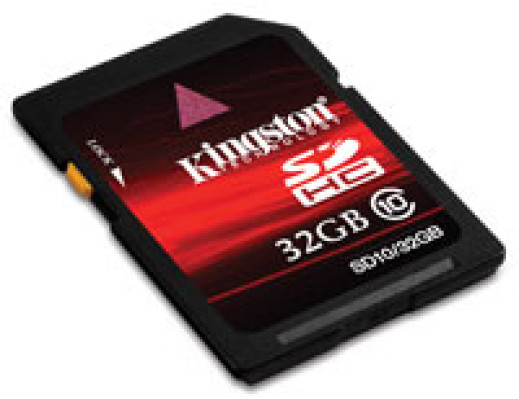 Kingston SDHC 16 i 32 GB - 10 klasa prędkości transferu danych