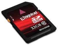 Kingston SDHC 16 i 32 GB - 10 klasa prędkości transferu danych