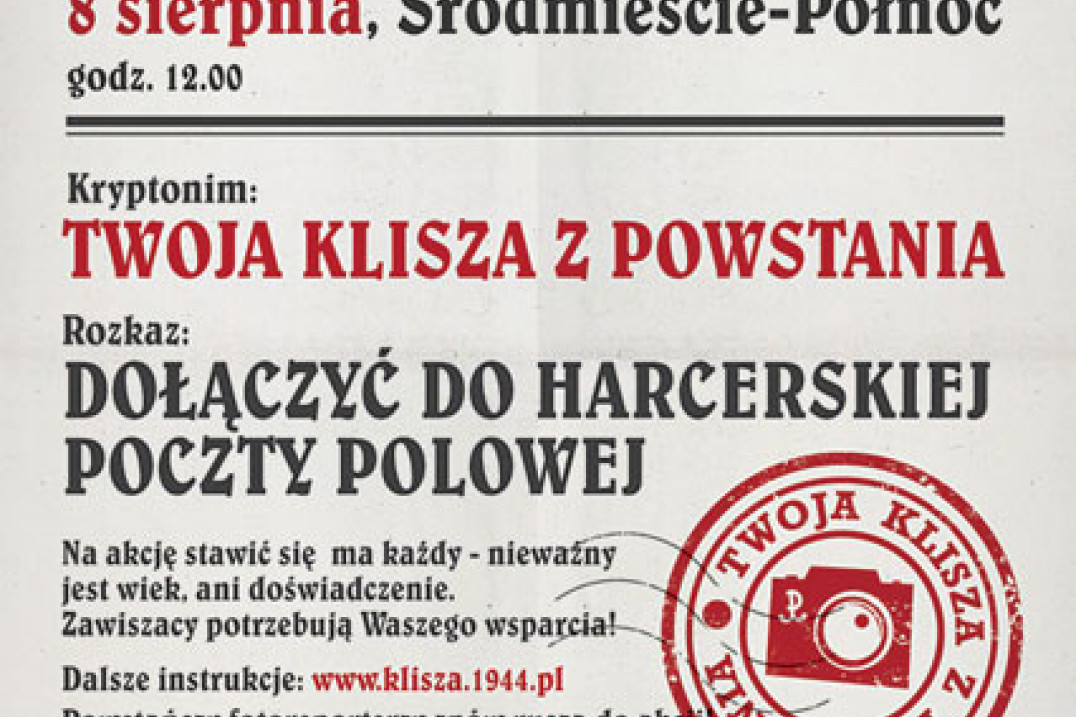 Fotograficzna gra miejska "Twoja klisza z Powstania"