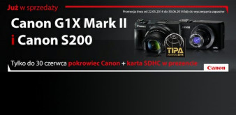 Aparaty Canon PowerShot G1 X Mark II i PowerShot S200 z akcesoriami w prezencie