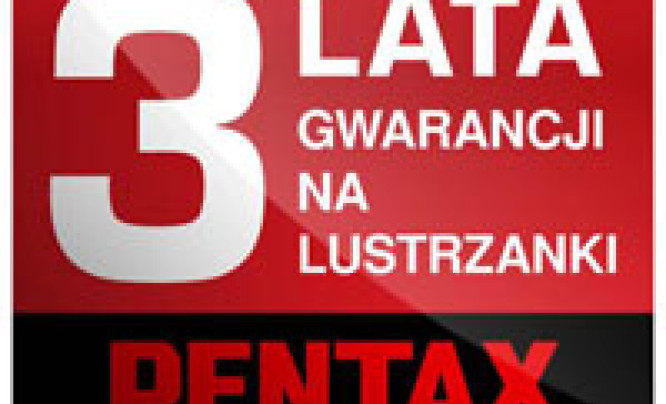  3 lata gwarancji na lustrzanki Pentax