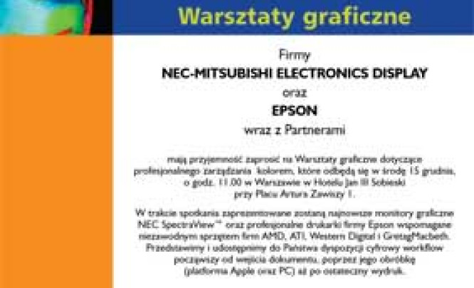  Warsztaty "Profesjonalne zarządzanie kolorem"