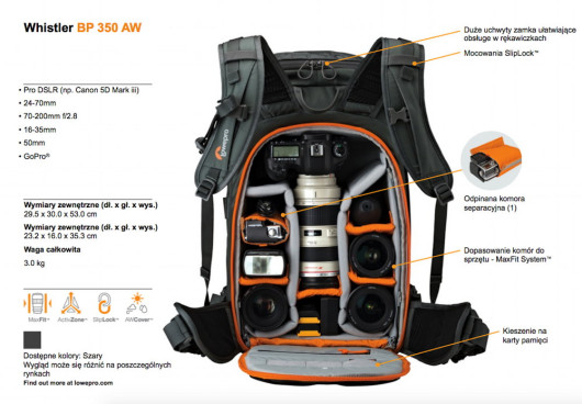 Lowepro Whistler BP 350 AW