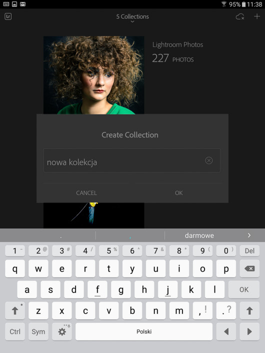 Adobe Lightroom Mobile - tworzenie folderu