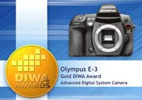 Profesjonalna lustrzanka Olympus E-3 otrzymuje Złoty Medal DIWA
