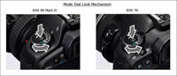 Blokada pokrętła wyboru trybu w EOS-ach 5D Mark II i 7D