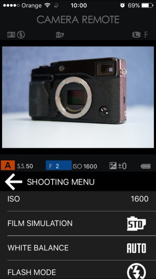 Aplikacja mobilna Fujifilm Camera Remote