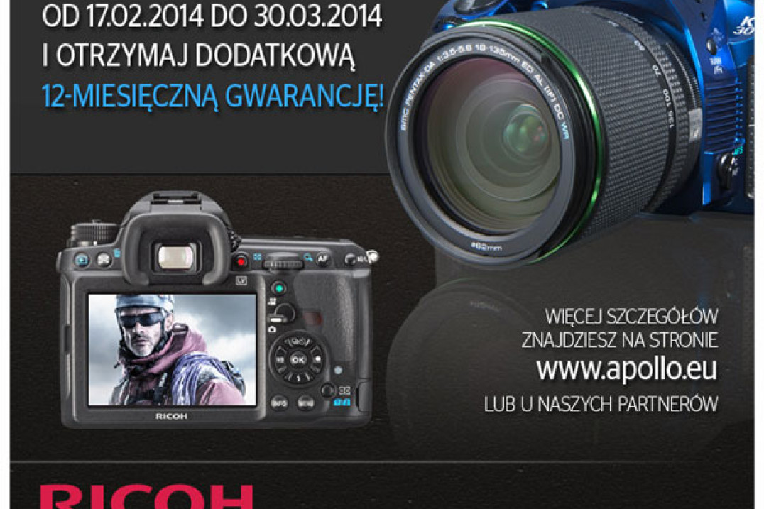 Dodatkowy rok gwarancji na lustrzanki Pentax