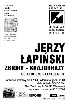 Jerzy Łapiński - "Zbiory - krajobrazy"