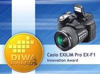 Casio Exilim Pro EX-F1 - nagroda "DIWA Innovation Award"