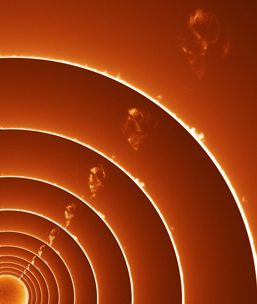 Fot. Zhang Yanguang , "A Sun Yawn", 2. miejsce w kat. Our Sun / ZWO Astronomy Photographer of the Year 2025
