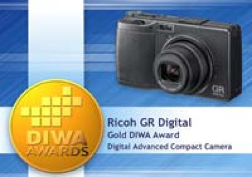 Pierwszy złoty medal DIWA dla firmy Ricoh za model GR Digital
