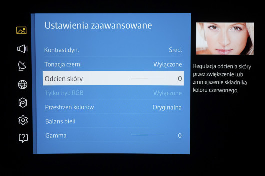 Samsung JS9000 SUHD Smart 3D - zaawansowane ustawienia obrazu
