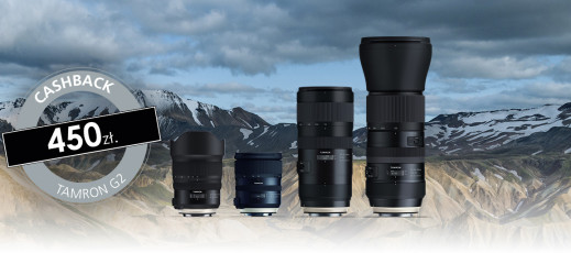 Cashback na obiektywy Tamron G2 - zyskaj 450 zł zwrotu