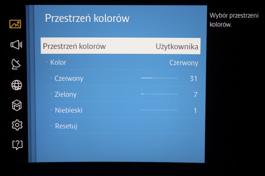 Samsung JS9000 SUHD Smart 3D - zaawansowane ustawienia obrazu