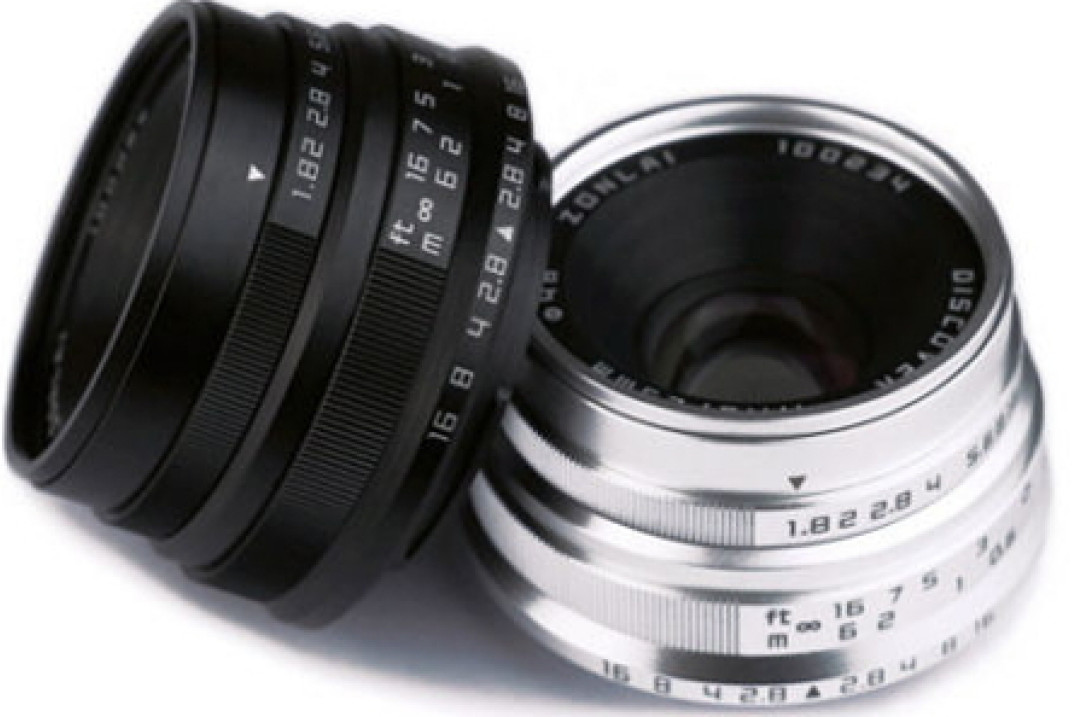 Zonlai 25 mm f/1.8 - jasna, tania stałka do Mikro Cztery Trzecie, Sony E i Fujifilm X