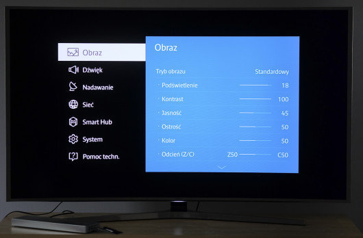 Samsung JS9000 SUHD Smart 3D - podstawowe ustawienia obrazu