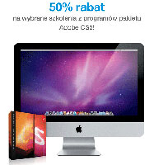 Rabat na szkolenie z programów pakietu Adobe CS5 przy zakupie komputera w iSpot