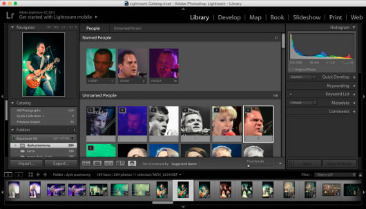 Adobe Lightroom 6 - wyszukiwanie twarzy i łączenie w grupy