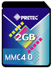 Pretec 2 GB MMC 4.0 - najszybsza karta?