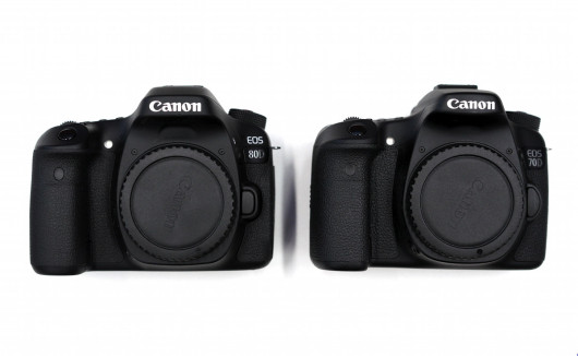 Po lewej EOS 80D, po prawej 70D
