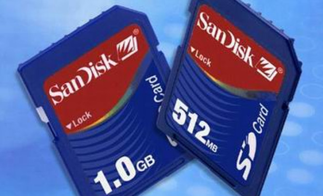  Karty SanDisk: SD 1GB i 512MB oraz MMC 128MB