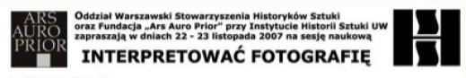 Sesja naukowa "Interpretować fotografię"