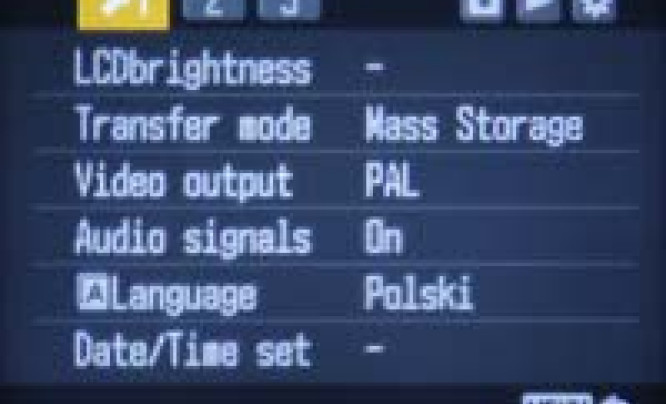  Zdjęcia menu Sony Alpha A100 i pierwsze wrażenia
