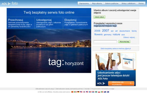 AOL w Polsce - więcej przestrzeni dla fotografii
