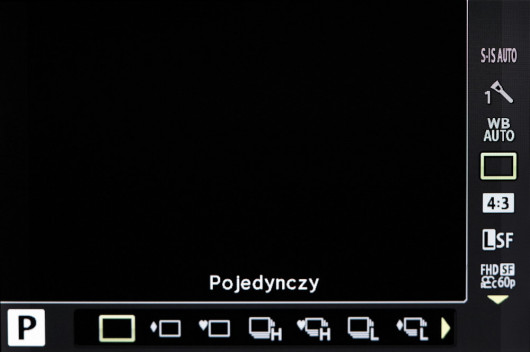 Podręczne menu aparatu Olympus PEN-F