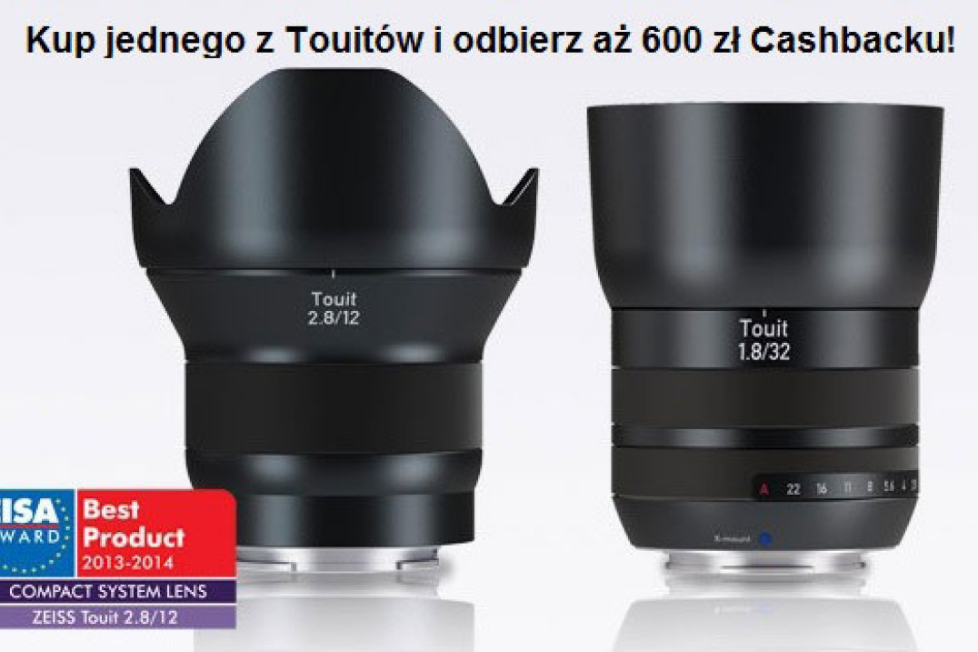 Cashback na obiektywy Zeiss Touit