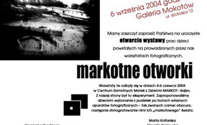  "Markotne otworki" czyli camera obscura w rękach dzieci